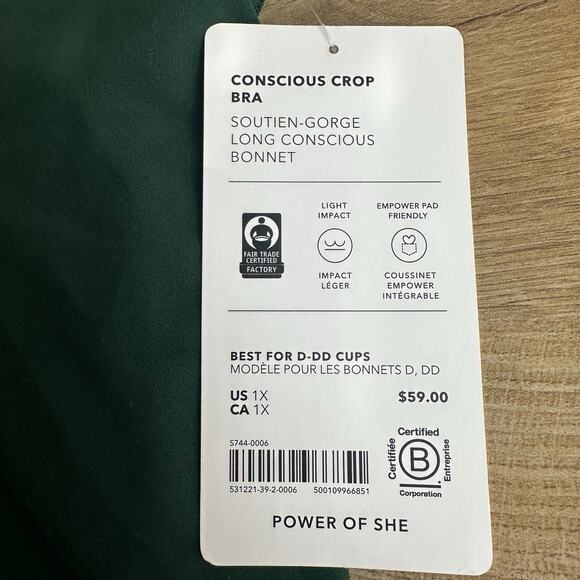 Athleta Conscious Crop Workout Tank Top D-DD 1X 531221 - Picture 3 of 8